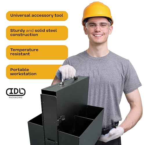 Image of IDL Packaging Strapping Cart & Dispenser for Steel, PET & PP Mini Coils | CA-920 for All Types of Mini Strapping Coils - Multi-Functional Box /Case - Spacious Storage Tray for Tools, Seals & Gloves