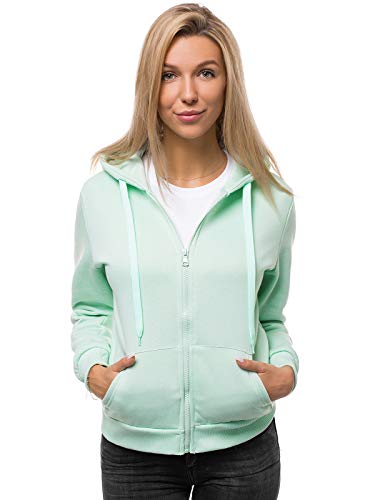 OZONEE Damen Kapuzenpullover Sweatjacke Sweatshirt Farbvarianten...