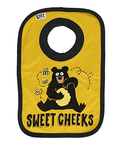 LazyOne Animal-Print Baby Bibs, Cute Baby Shower Gifts, One Size, Bear, Honeycomb, Bees (Sweet Dreams, ONE SIZE)