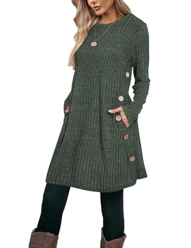 Poetsky Women 2025 Long Sleeve Knit Tunic Shirt...