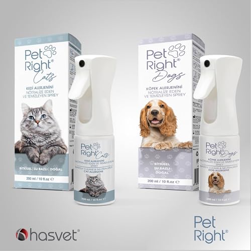 Pet Right Hundeallergen Neutralisierungsspray für den Menschen, Frei von Duftstoffen, Sicher auf Textilien, Reiniger für Mehrere Oberflächen und Linderung von Allergien, Vielseitig Einsetzbar, 200 ml