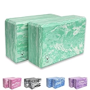 Base yoga Yoga Blocks – 1 or 2 pc set – Unique Strong/Firm/Lightweight EVA foam support block/brick