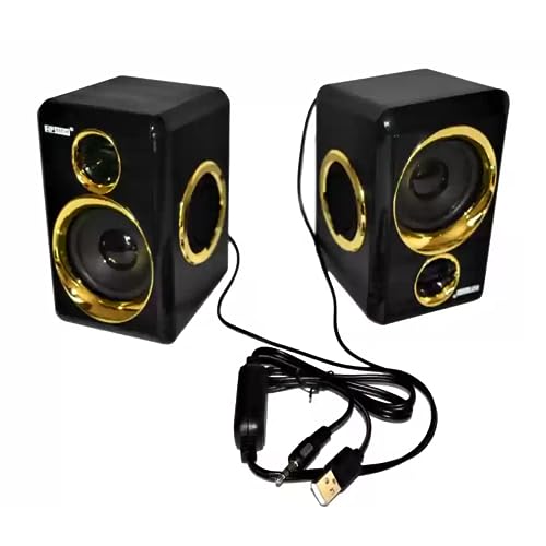 NPTECH USB2.0 Multimedia Speaker with bass, Easy to Connect, Compact, Premium Sound Quality Home Speaker for Laptop PC Universal (Black) NP-2000 Dhamaal