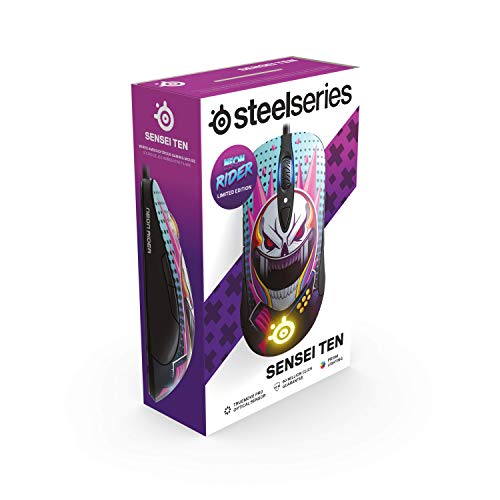 image for SteelSeries Sensei Ten Neon Rider Edition Gaming Mouse – 18,000 CPI 