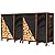 GREENER Firewood Rack Cover 8FT- 600D Heavy Duty Wood Racks Outdoor for Firewood Waterproof Firewood Cover Weather Resistant Cover with PVC Coating -For Tikimilor, ULIOK,NANANARDOSO