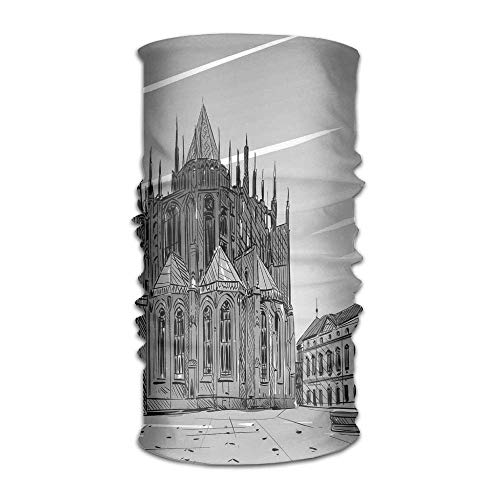 Womens Mens Turban Prag Cityscape Gothic Cathedral Historical Architecture Travel Culture Leisure Coverchief