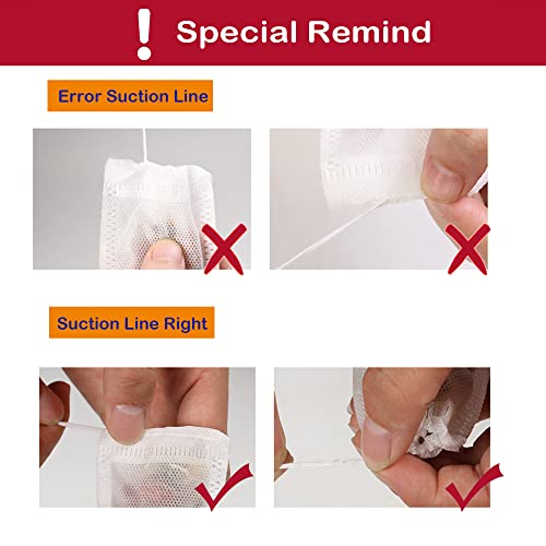 Tea Filters Bags, Safe & Natural Material, Disposable Tea Infuser, Empty Tea Bags With Drawstring For Loose Leaf Tea Steeper,Coffee, Spice, Herbs,Set Of 100（3.15 X 3.94 Inch ）(White) #TOP5