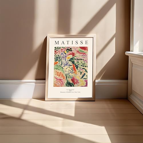 Image of BLINKART Henri Matis Aesthetic Modern Art Walls With Frame | Natural Wood Texture | Living Room Bedroom Office Wall Decoration | Poster Home Decor Frames Wall Bedroom | 12x8 Inches (D240)