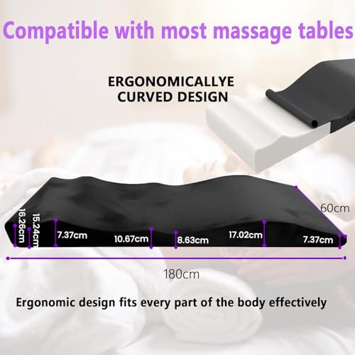 Abhpjuy Massagebett Topper Wimpernbett Wave Matratze 180x60 cm Welle Schaum, Ergonomische Foam für Kosmetikliege Massageliege Spa-Massage und Schönheitssalon (nur Matratze)