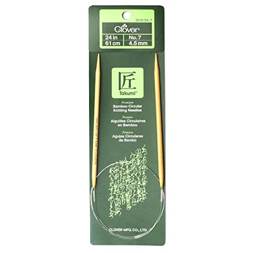 Clover 3016/24-7 Takumi Bamboo Circular 24-Inch Knitting Needles Size 7