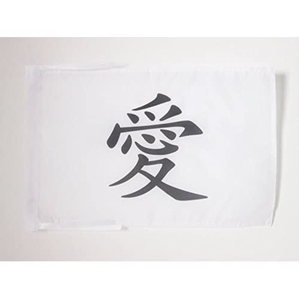 AZ FLAG - Love in Chinese Flag - 18'' x 12'' - 100% Polyester China Small Banner with Two Cords - Fade Resistant - Vivid Colors - 18x12 in - 45x30 Cm โ image 1