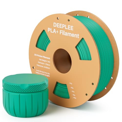 Image of PLA+ 1.75mm 3D Printer Filament, PLA Plus with Dimensional Accuracy + /- 0.02mm, Higher Strength and Toughness, Neatly Wound, No Clogging, Fits for Most FDM 3D Printers, 1KG Sea Green