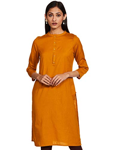Image of W for Woman Women's Kurta (19FEW11542-211549M Yellow 16 2XL