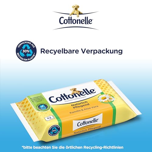 Cottonelle feuchtes Toilettenpapier, Kamille & Aloe Vera, 12 x 42 Tücher – Ansicht 5