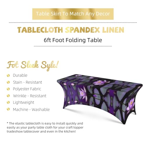 Nappe rectangulaire durable en lotus violet stretch haut de gamme