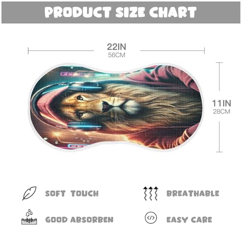 Urban Lion Neon Blue Baby Burp Cloths Burp Cloth Burp Rags Cotton Burp Clothes Absorbent Muslin Burp Cloths Soft for Unisex Boy Newborn Girl 1 Pack 22x11 Inches2