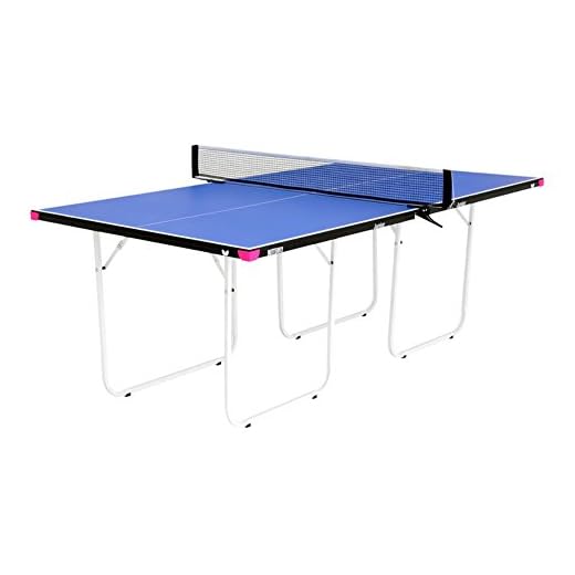 Butterfly Junior Stationary Ping Pong Table - 3/4 Size Table Tennis Table - Space Saver Table for Game Room - Regulation Height Ping Pong Table - Sturdy Frame - Ships Assembled with Net