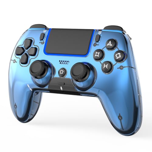 Image of BETMI Wireless Controller for PS5, Pro /Slim /MAC /PC, Metallic Blue | Gamepad with Macro /Turbo Function, Dual Vibration, Hall Effect Joysticks, 6-Axis Gaming Controller with Speaker, 3.5mm Jack
