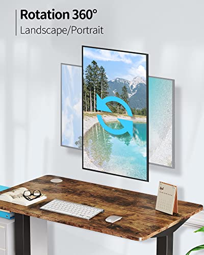 Image of MOUNTUP Monitor Wall Mount for 17-32 Inch Computer Screen, Wall Mounted Arm Support 4.4-17.6lbs Display, Computer Monitor Arm, VESA Bracket for VESA 75x75mm and 100x100mm, Black