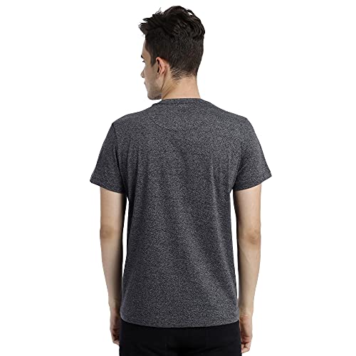 Image of Free Authority Deadpool Printed Regular Fit Grey Cotton Men's T-Shirt