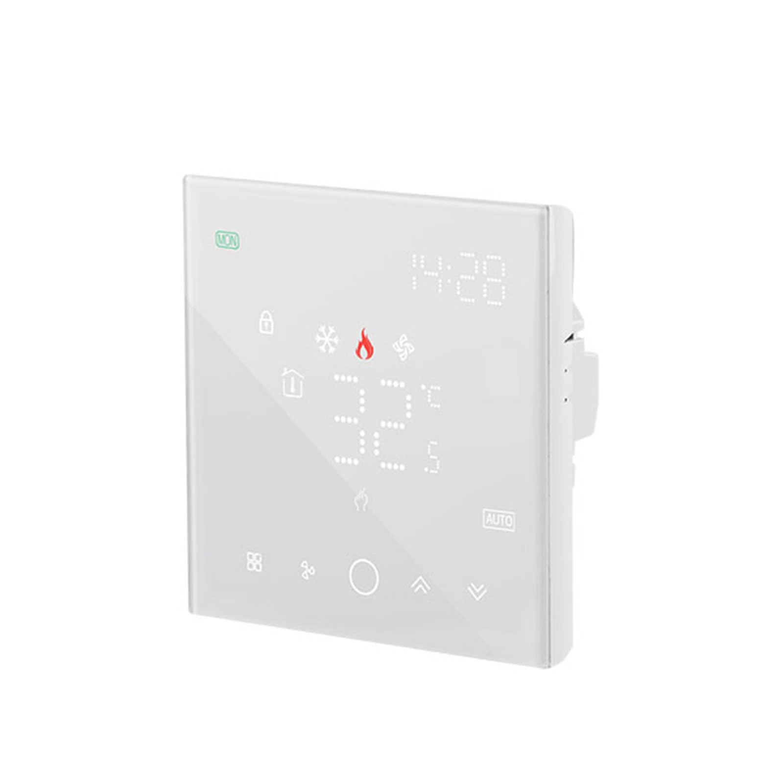 Aramox Termostato Intelligente, Termostato Wireless Touchscreen da 4 Pollici con Controllo Integrato da 61 a 90 Gradi F, per il Controllo della Climatizzazione della Casa Intelligente e l'uso di AC
