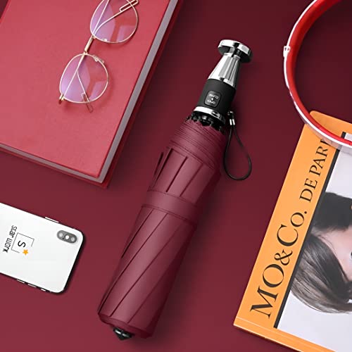 Image of STAR WORK UV Protection Travel Umbrella - Compact Folding Umbrella for Sun & Rain - Windproof, Waterproof, Auto Open /Close - Portable & Lightweight for Women & Men.