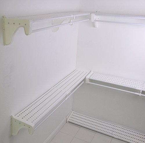 Ez Shelf - Shelf Top Kit (16 Pieces For Up To 14.7 Ft) For Ez Shelf Closet & Garage Shelves - White #TOP4