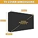 Easy-Going Outdoor TV Cover for 50 to 52 inches LCD, LED, Waterproof, Weatherproof and Dust-Proof TV Screen Protectors with Cleaning Cloth (52 inch,Black)