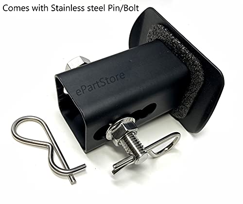 Everhitch Usa Black Metal Flag Hitch Cover With Stainless Steel Anti-Rattle Pin Bolt (Fits 2" Receiver) #TOP1