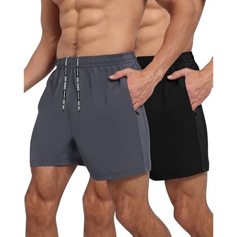 LalaHooK 2 Pack Quick Dry Gym Shorts Cover