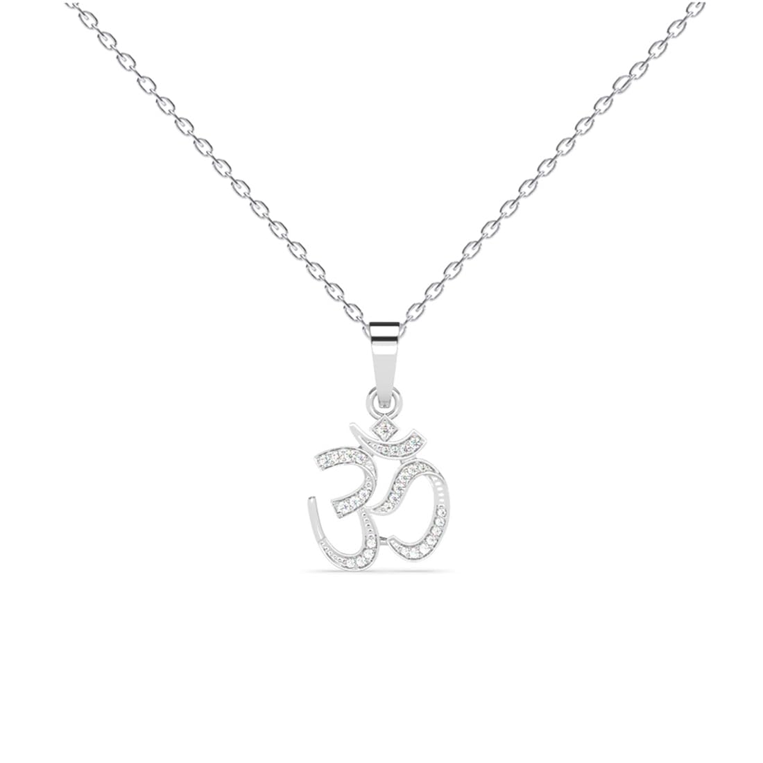 Clara Pure 925 Sterling Silver Shine Om Pendant Necklace with Chain | Gift for Women & Girls | Religious, Platinum Plated, Swiss Zircon (B0DFQGH3HJ) Amazon Price History, Amazon Price Tracker
