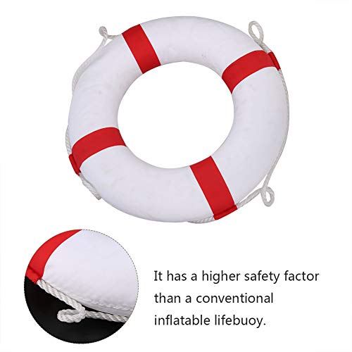 Anillos de Seguridad para Piscinas Anillos de Espuma para Nadar Anillos Salvavidas con Cuerda de Nylon Niño Adulto Salvavidas Boya Salvavidas Blanco