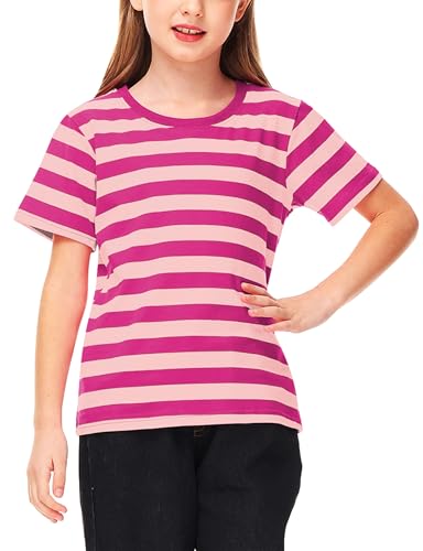 Image of Deerose Kids Striped Shirts Short Sleeve Boy Girls July 4th Patriotic Tee Top 3-14 Years
