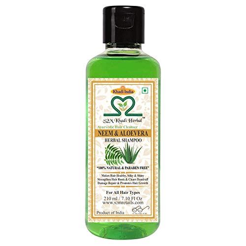 Image of S2M Herbal Neem Aloevera Shampoo (NO PARABEN) Ayurvedic Anti Dandruff /Anti Fungal Hair Cleanser 210ml (SET OF 2)