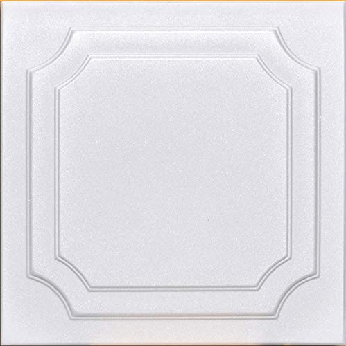 White Styrofoam Decorative Ceiling Tile Yalta (Package of 8 Tiles) - Other Sellers Call This The Virginian and R08