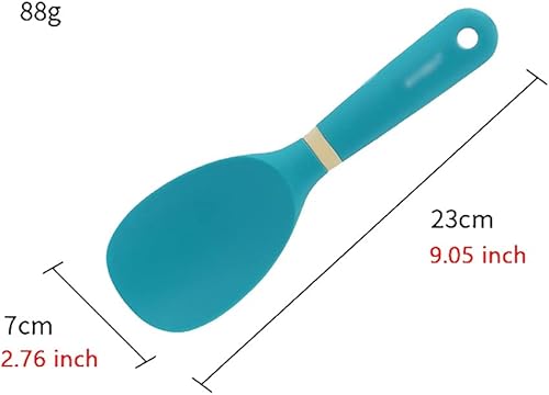 Miniatura 8 de LMMDP 7 piezas de utensilios de cocina de silicona resistentes al calor utensilios de cocina antiadherentes con mango de acero inoxidable