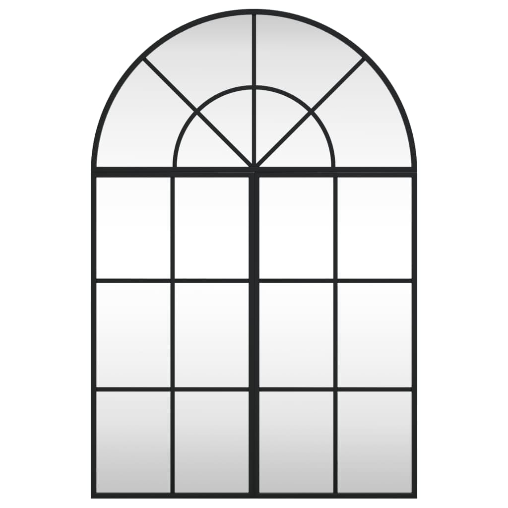 Fengshui Czarne lustro ścienne, 60 x 90 cm, wypukłe