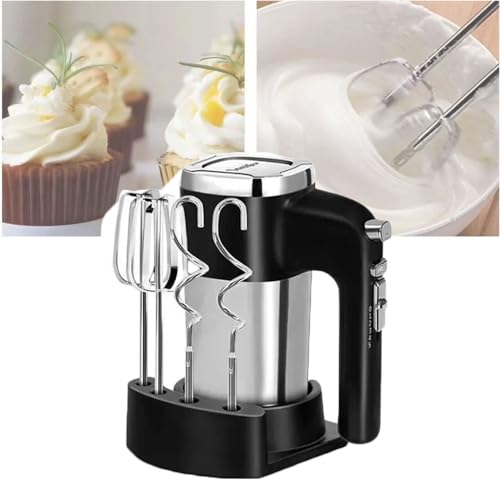 5 Speed Hand Mixer Electric, 500W Kitchen Food Mixer, Turbine with Safety Device, With Beaters, Dough Hooks And Storage Base, Easy To Disassemble and Clean, for Baking & Cooking