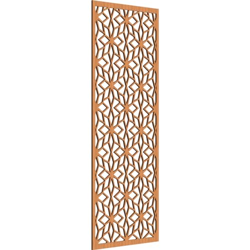 Image of Lake Decorative Pierced Fretwork Wood Wall Panels, 27 3 /8 inchW x 69 3 /8 inchH x 3 /8 inchT, Cherry