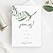 Bliss Collections 25 Invitations With Envelopes For All Occasions, Greenery Invites Perfect For: Weddings, Bridal Showers, Engagement, Birthday Party Or Special Event, Fill In Rustic Invites