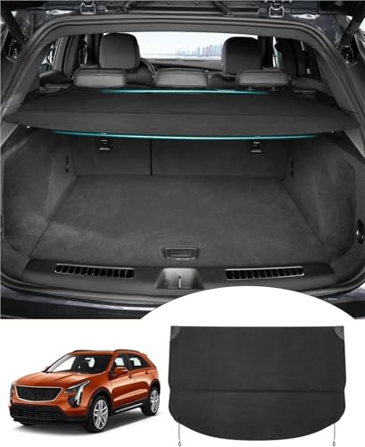 Cache-Bagages Rétractable pour Cadillac XT4 2019-2025 | Bâche de Coffre Noire - 4