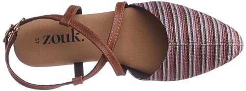 Image of ZOUK Women's Rohtang Stripes Flat Sandal