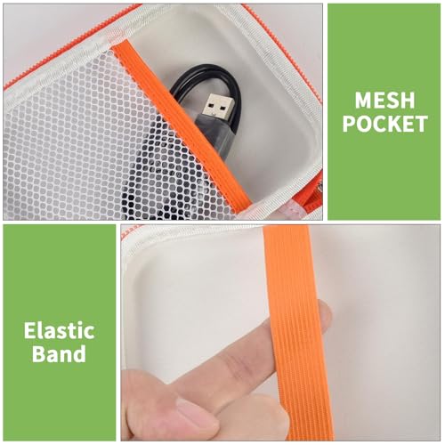 Image of ALKOO Case for LaCie Rugged Mini 1TB /2TB /4TB /5TB External Hard Drive | Portable HDD Holder, Cable Pocket, SD Card Storage, for Photographers, Creators, Students, Office, Travel, Case Only, White