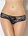 ohmydear Womens Lace Boyshorts Crotchless Sexy Panties Crisscross Strappy Underwear Plus Size Hipster Briefs Black XL-2XL