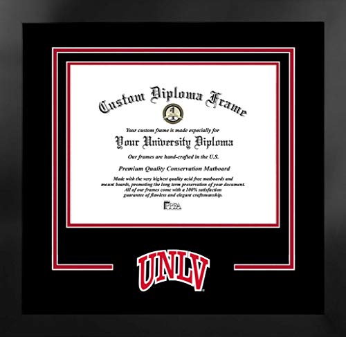 Campus Images UNLV Running Rebels 11w x 8.5h Spirit Diploma Manhattan Black Frame with Bonus Lithograph (Value Savings $59)