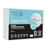 Weaves & Knits 100% Waterproof Poly Cotton Mattress Protector Encasement | Terry Surface Mattress Pr