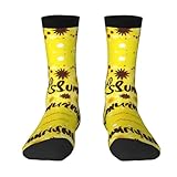 Unisex Running Calcetines Guapo Hola Lindos Rayos de Sol Calcetine Mujer Antideslizantes Calcetines para Senderismo Ciclismo Trekking 40cm