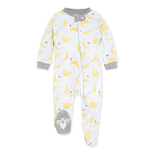 Image of Burt's Bees Baby unisex-baby Sleep & Play, Organic One-piece Romper-jumpsuit Pj, Zip Front Footed Pajama