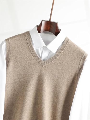 Mens Sweater Vest Casual Soft Waistcoat Tops Winter Basic V-Neck Sleeveless Pullover Cashmere Vest2