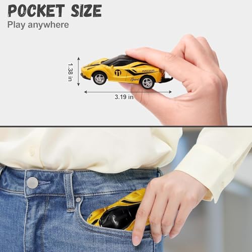 Image of Ferari Model Mini Alloy 1:64 Scale RC Car Remote and App Control Rechargeable C Type Toy Car, 3-Speed Adjustment Pocket Toy Car for Kids 4-8 Years and Adults (Multicolour)